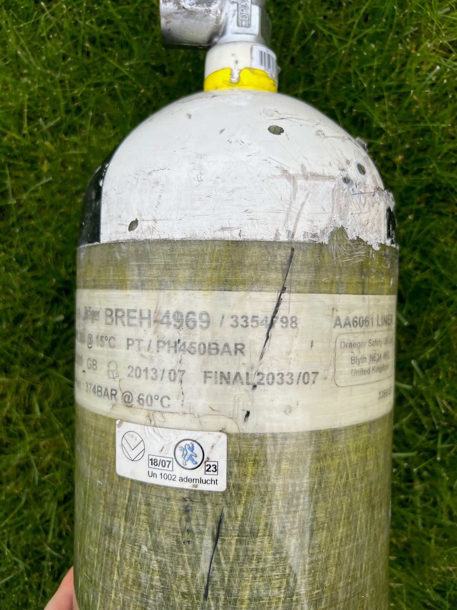 Dräger 6L, TLAKOVÁ FLAŠA